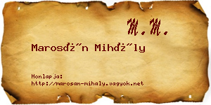 Marosán Mihály névjegykártya