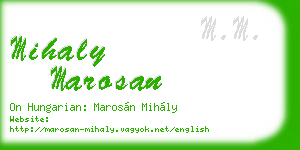 mihaly marosan business card
