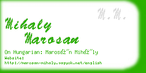 mihaly marosan business card